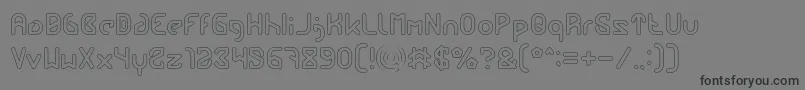 Czcionka FUTURE Hollow – czarne czcionki na szarym tle