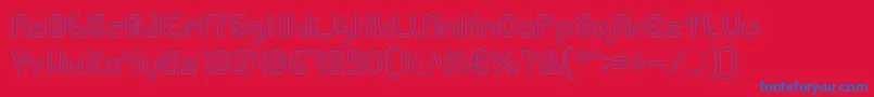 FUTURE Hollow Font – Blue Fonts on Red Background