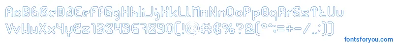 FUTURE Hollow Font – Blue Fonts on White Background