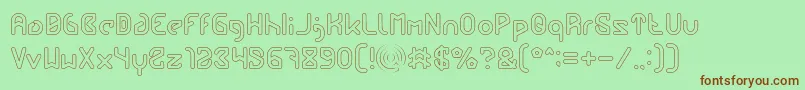 Шрифт FUTURE Hollow – коричневые шрифты на зелёном фоне