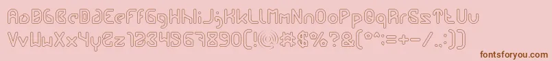 FUTURE Hollow Font – Brown Fonts on Pink Background