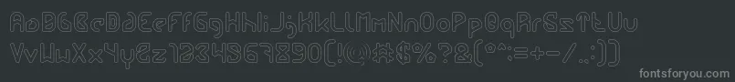 FUTURE Hollow Font – Gray Fonts on Black Background