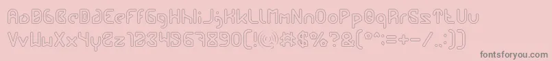 FUTURE Hollow Font – Gray Fonts on Pink Background