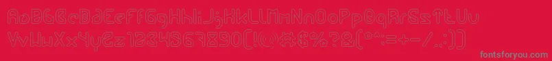 fuente FUTURE Hollow – Fuentes Grises Sobre Fondo Rojo