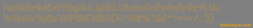 fuente FUTURE Hollow – Fuentes Naranjas Sobre Fondo Gris