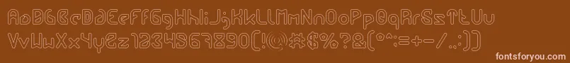 FUTURE Hollow Font – Pink Fonts on Brown Background