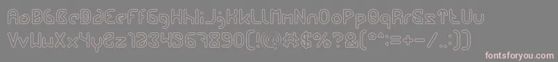 Czcionka FUTURE Hollow – różowe czcionki na szarym tle