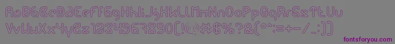 FUTURE Hollow Font – Purple Fonts on Gray Background