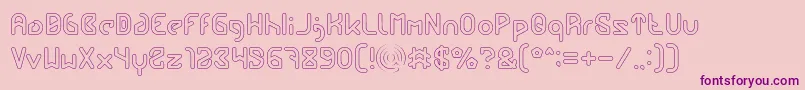 FUTURE Hollow Font – Purple Fonts on Pink Background