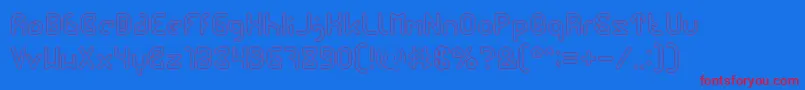 FUTURE Hollow Font – Red Fonts on Blue Background