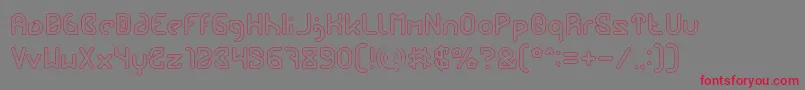 FUTURE Hollow Font – Red Fonts on Gray Background