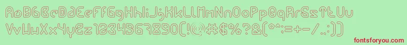 FUTURE Hollow Font – Red Fonts on Green Background