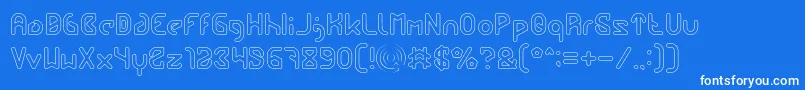 FUTURE Hollow Font – White Fonts on Blue Background