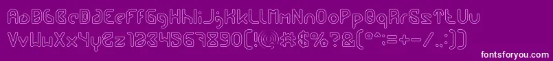 fuente FUTURE Hollow – Fuentes Blancas Sobre Fondo Morado