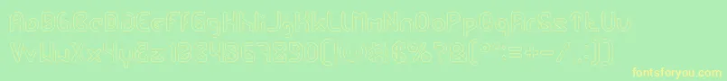 FUTURE Hollow Font – Yellow Fonts on Green Background