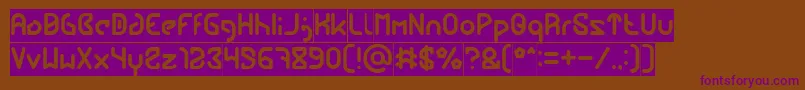 FUTURE Inverse Font – Purple Fonts on Brown Background