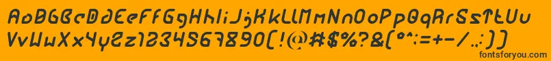 FUTURE Italic Font – Black Fonts on Orange Background