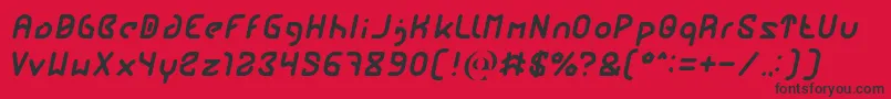 FUTURE Italic Font – Black Fonts on Red Background
