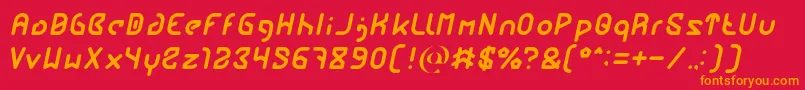 FUTURE Italic Font – Orange Fonts on Red Background