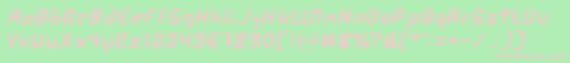 FUTURE Italic Font – Pink Fonts on Green Background