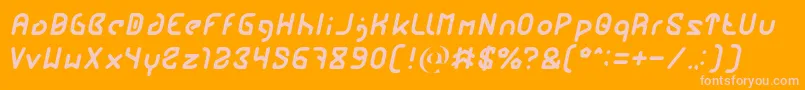 FUTURE Italic Font – Pink Fonts on Orange Background