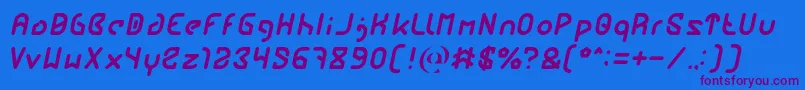 FUTURE Italic Font – Purple Fonts on Blue Background