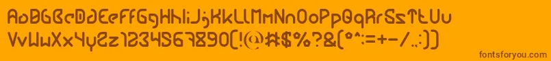 FUTURE Light Font – Brown Fonts on Orange Background
