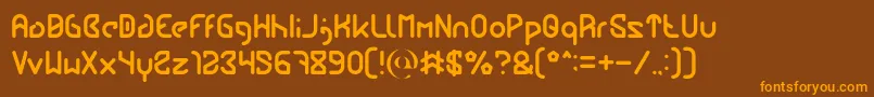 FUTURE Light Font – Orange Fonts on Brown Background