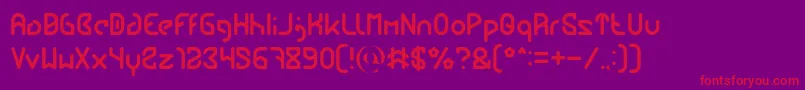 FUTURE Light Font – Red Fonts on Purple Background