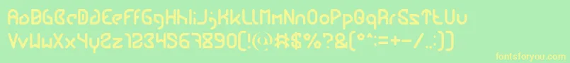 FUTURE Light Font – Yellow Fonts on Green Background