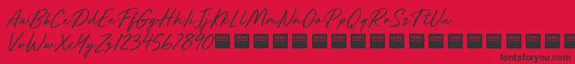 Future Shock   Demo Font – Black Fonts on Red Background