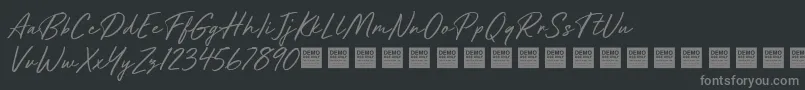 フォントFuture Shock   Demo – 黒い背景に灰色の文字