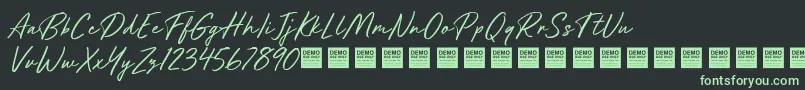 fuente Future Shock   Demo – Fuentes Verdes Sobre Fondo Negro