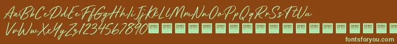 Future Shock   Demo Font – Green Fonts on Brown Background