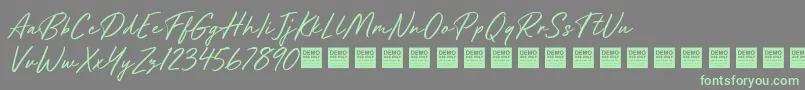 Fonte Future Shock   Demo – fontes verdes em um fundo cinza