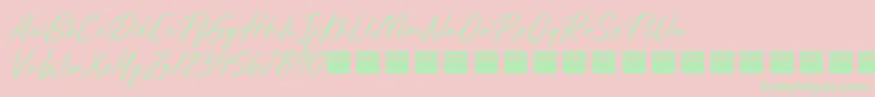 Future Shock   Demo Font – Green Fonts on Pink Background