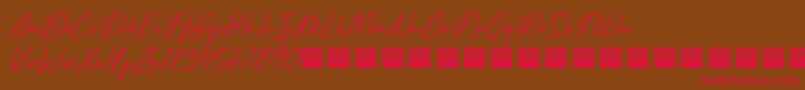 Future Shock   Demo Font – Red Fonts on Brown Background