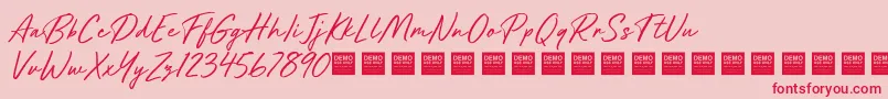 Future Shock   Demo Font – Red Fonts on Pink Background