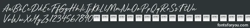 Future Shock   Demo Font – White Fonts on Black Background