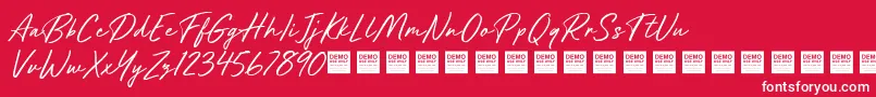 Future Shock   Demo Font – White Fonts on Red Background