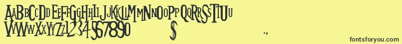 Future TimeSplitters Font – Black Fonts on Yellow Background