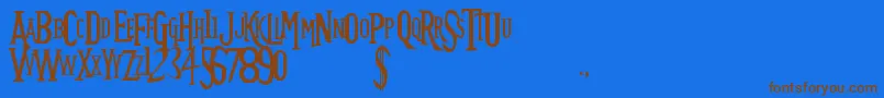 Future TimeSplitters Font – Brown Fonts on Blue Background