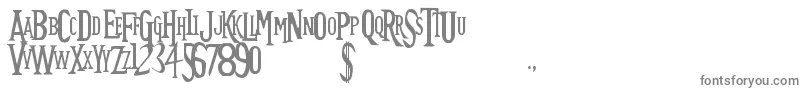 Future TimeSplitters-fontti – harmaat kirjasimet valkoisella taustalla