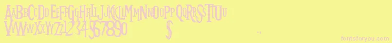 Future TimeSplitters Font – Pink Fonts on Yellow Background