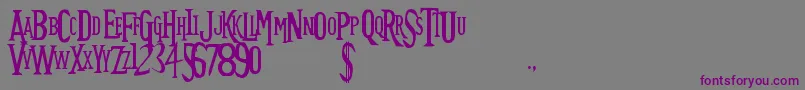 Future TimeSplitters Font – Purple Fonts on Gray Background