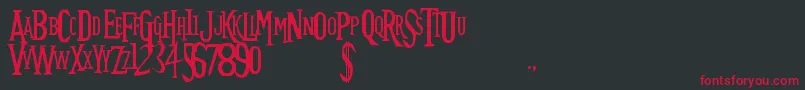 Future TimeSplitters Font – Red Fonts on Black Background