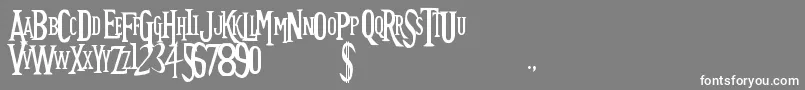 Future TimeSplitters-Schriftart – Weiße Schriften auf grauem Hintergrund