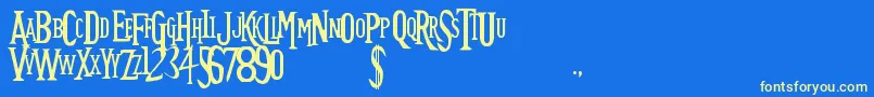 Future TimeSplitters Font – Yellow Fonts on Blue Background