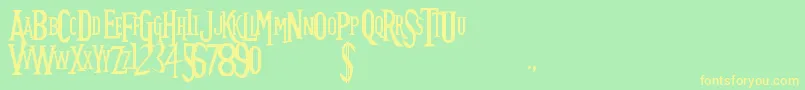 Future TimeSplitters Font – Yellow Fonts on Green Background