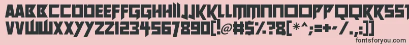 Future Worlds Font – Black Fonts on Pink Background